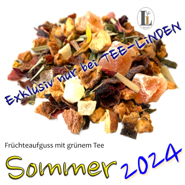 Früchteaufguss mit grünem Tee: Sommer 2024