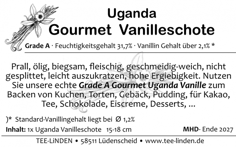 Uganda Gourmet Vanilleschoten